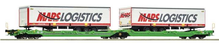 Roco 6600005 - H0 - Doppeltaschen-Gelenkwagen T3000e Mars Logistics, CFL Cargo, Ep. VI